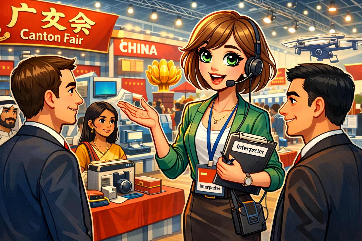 Переводчик на выставке